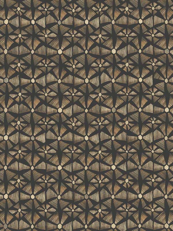 Kalahari fabric in spice and black color - pattern number 119/6028.CS.0 - by Cole and Son in the Ardmore Jabula collection
