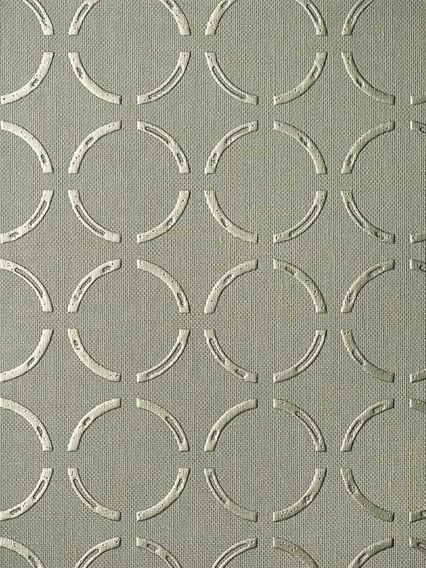Ringolin wallpaper in green color - pattern number 682103 - by Seabrook in the Linen Textures collection