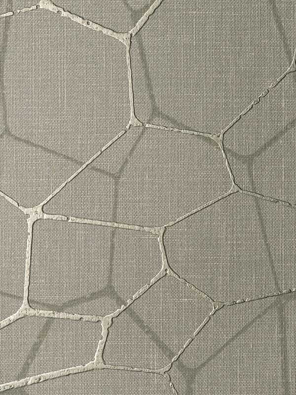 Combolin wallpaper in silver pewter color - pattern number 682123 - by Seabrook in the Linen Textures collection