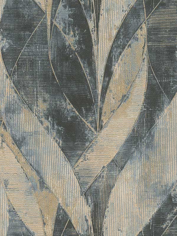 Blake Leaf fabric in denim color - pattern number 4096-520064 - by Advantage in the Concrete collection