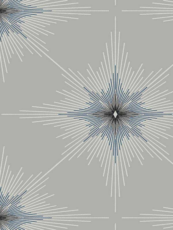 North Star wallpaper in argos grey color - pattern number ET11408 - by Seabrook in the Etten Studios Geometrics collection