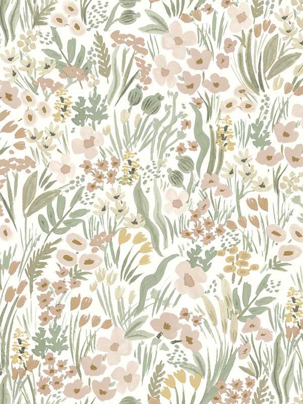 Lea Peel and Stick fabric in blush color - pattern number PSW1466RL - by Rifle Paper Co in the Rifle Paper Co Second Edition Peel and Stick Wallpaper collection