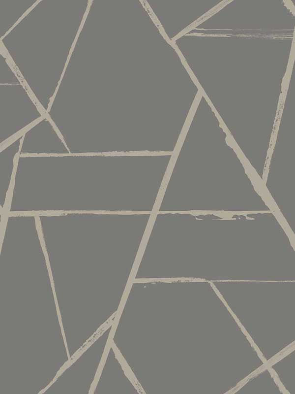 Intersect fabric in grey metallic color - pattern number CC1292 - by York Designer Series in the Carol Benson Cobb Signature Wallcoverings collection