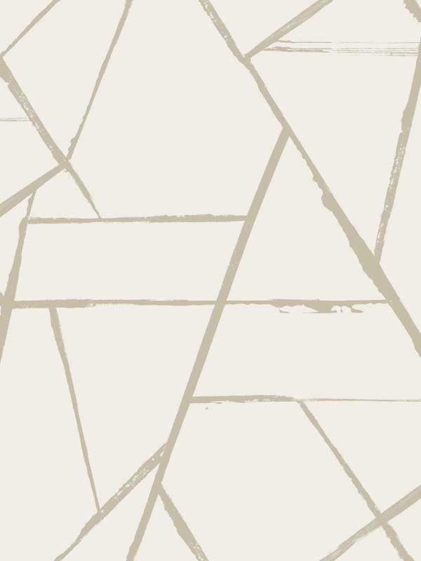 Intersect fabric in beige metallic color - pattern number CC1293 - by York Designer Series in the Carol Benson Cobb Signature Wallcoverings collection