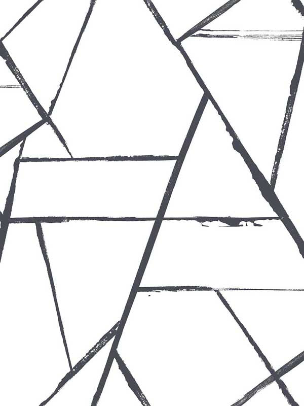 Intersect fabric in black color - pattern number CC1295 - by York Designer Series in the Carol Benson Cobb Signature Wallcoverings collection