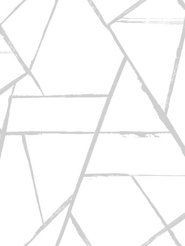 Intersect fabric in silver metallic color - pattern number CC1296 - by York Designer Series in the Carol Benson Cobb Signature Wallcoverings collection