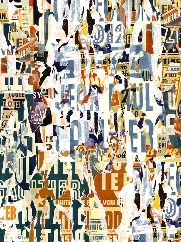 Affiches fabric in multico color - pattern number WH 000023323 - by Scalamandre in the collection