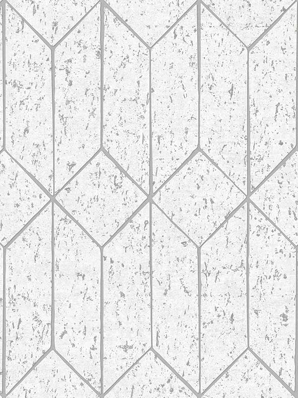 Hayden Concrete Trellis fabric in white color - pattern number 4125-26700 - by Advantage in the Fusion by Advantage collection