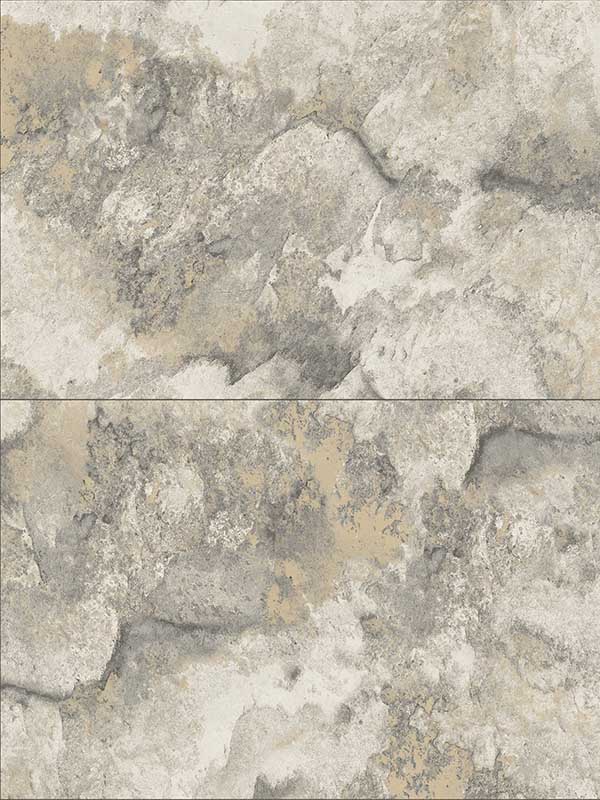 Aria Marbled Tile wallpaper in light grey color - pattern number 4125-26731 - by Advantage in the Fusion by Advantage collection