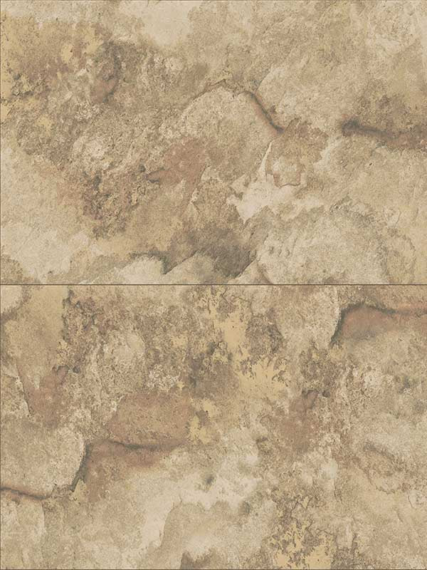 Aria Marbled Tile wallpaper in light brown color - pattern number 4125-26733 - by Advantage in the Fusion by Advantage collection