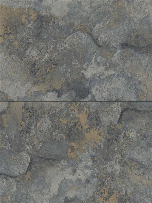 Aria Marbled Tile wallpaper in slate color - pattern number 4125-26734 - by Advantage in the Fusion by Advantage collection