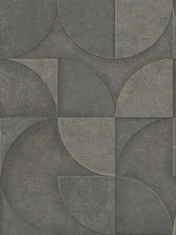 Addison Retro Geo fabric in charcoal color - pattern number 4125-26750 - by Advantage in the Fusion by Advantage collection