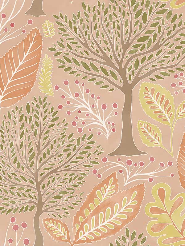 Kiah Forest fabric in blush color - pattern number 2980-26185 - by Advantage in the Splash collection
