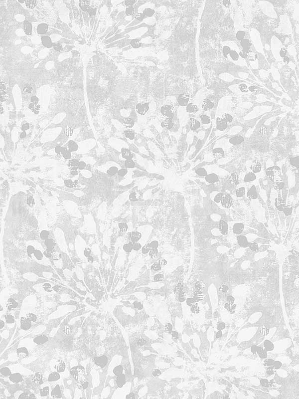 Dori Painterly Floral wallpaper in light grey color - pattern number 2980-26190 - by Advantage in the Splash collection