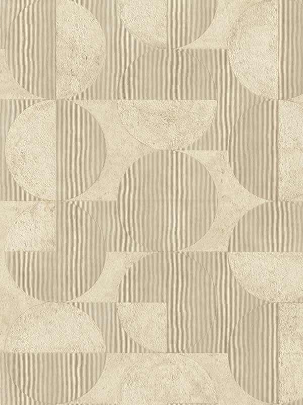 Barcelo Circles wallpaper in beige color - pattern number 2980-521337 - by Advantage in the Splash collection