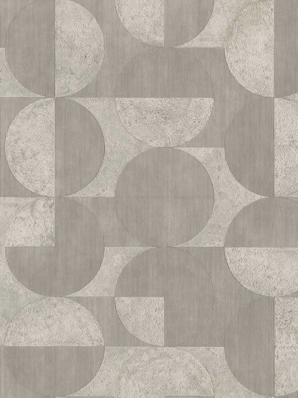 Barcelo Circles wallpaper in grey color - pattern number 2980-521351 - by Advantage in the Splash collection