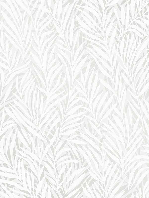 Holzer Fern wallpaper in white color - pattern number 2980-M52500 - by Advantage in the Splash collection