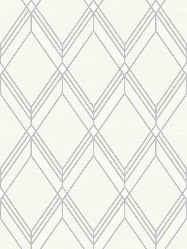 Brooklyn Diamond fabric in metallic silver color - pattern number DC60510 - by Collins and Company in the Deco 2 collection
