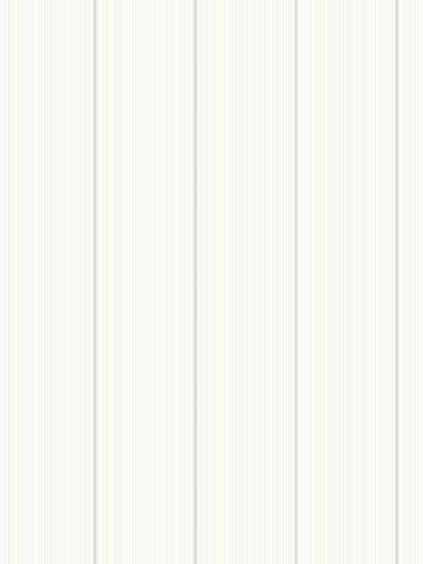 Rockefeller Stripe wallpaper in dove white color - pattern number DC61407 - by Collins and Company in the Deco 2 collection