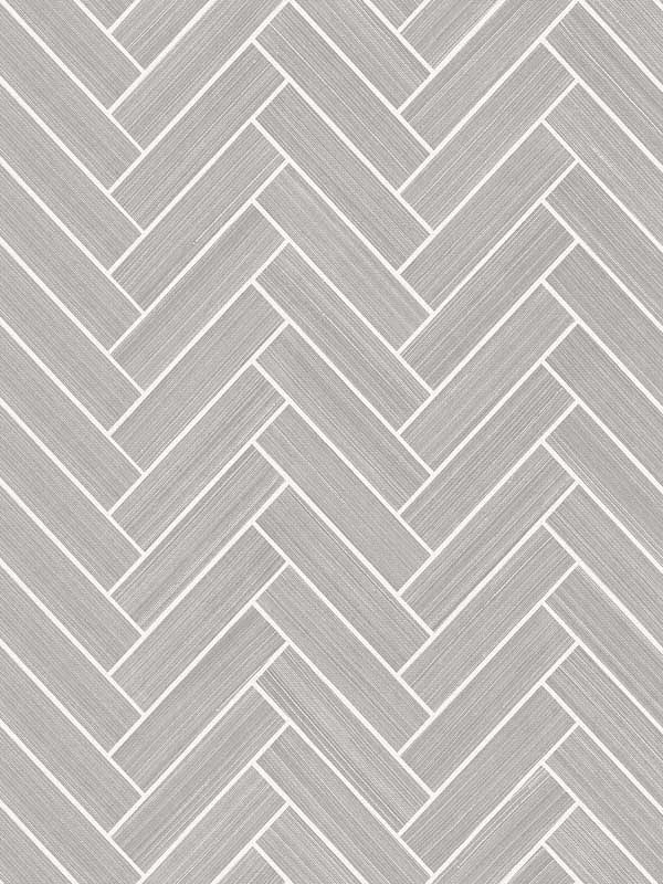 Herringbone Inlay Peel and Stick fabric in warm stone and metallic pearl color - pattern number SG11308 - by NextWall in the Peel and Stick Wallpaper by Stacy Garcia Sojourn Collection 2 collection