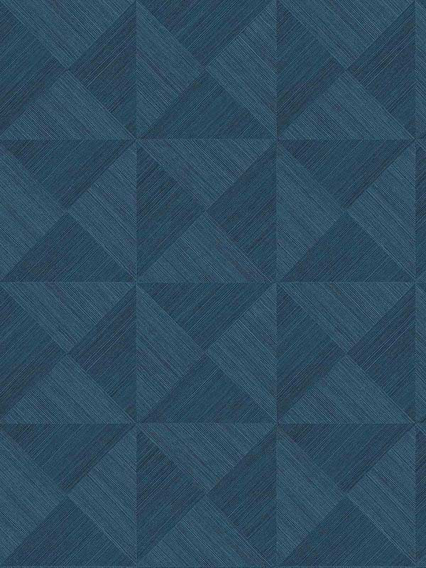 Geo Inlay Peel and Stick fabric in denim blue color - pattern number SG11712 - by NextWall in the Peel and Stick Wallpaper by Stacy Garcia Sojourn Collection 2 collection