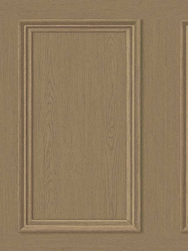 Faux Wood Panel Peel and Stick fabric in honey brown color - pattern number SG11806 - by NextWall in the Peel and Stick Wallpaper by Stacy Garcia Sojourn Collection 3 collection
