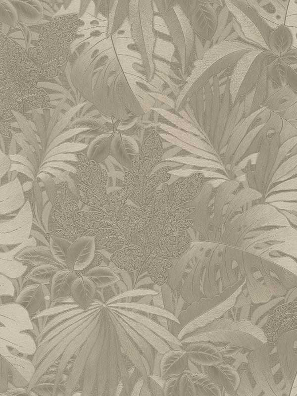 Metallic Jungle Leaves fabric in gold color - pattern number EN3330314 - by Galerie in the Eden by Galerie collection