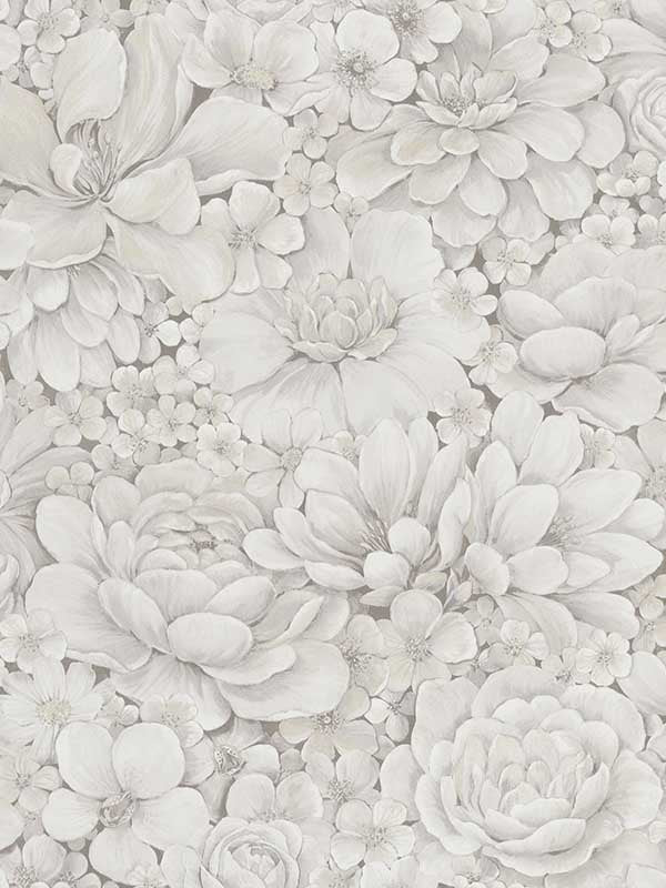 Floral Texture fabric in greige color - pattern number EN3395114 - by Galerie in the Eden by Galerie collection
