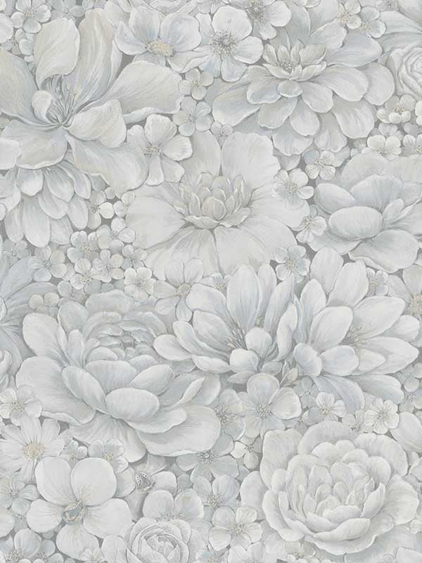 Floral Texture fabric in blue grey color - pattern number EN3395314 - by Galerie in the Eden by Galerie collection
