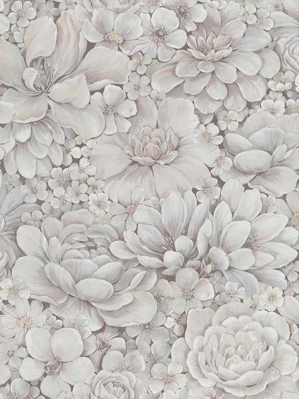 Floral Texture fabric in pink grey color - pattern number EN3395414 - by Galerie in the Eden by Galerie collection