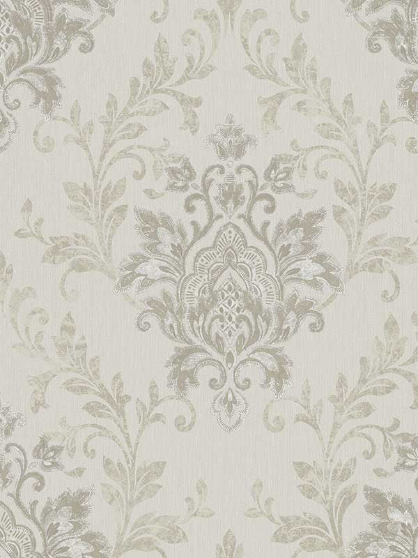 Ornamental fabric in beige color - pattern number 31569 - by Galerie in the Serene collection