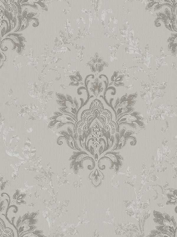 Ornamental fabric in beige color - pattern number 31571 - by Galerie in the Serene collection