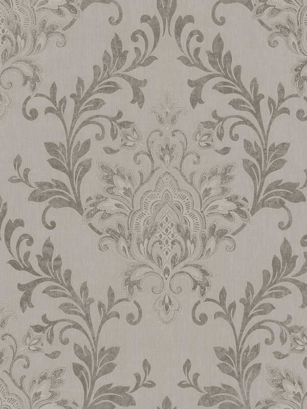 Ornamental fabric in beige color - pattern number 31573 - by Galerie in the Serene collection