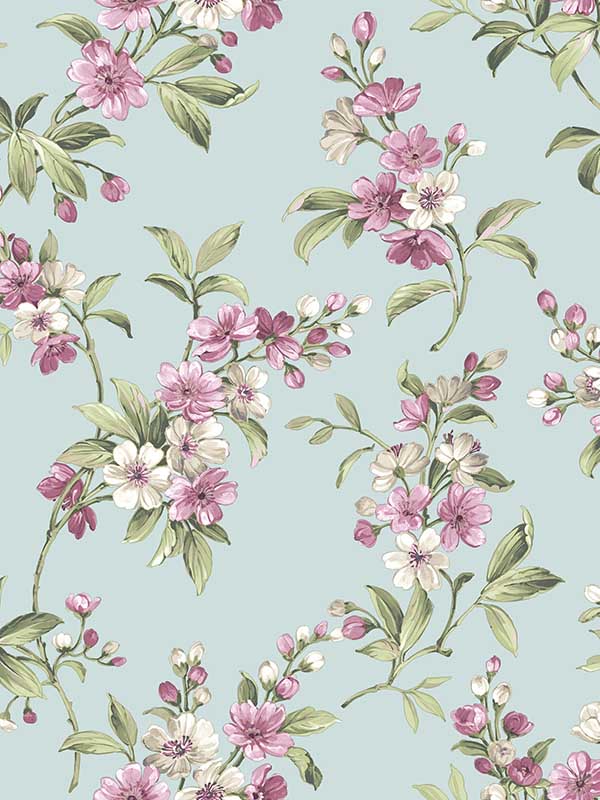 Ramabe Edra fabric in tiffany color - pattern number 84006 - by Galerie in the Cottage Chic collection