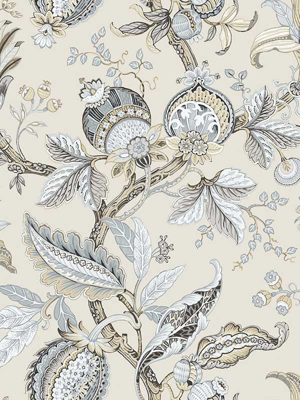Jacobino Edra fabric in black color - pattern number 84039 - by Galerie in the Cottage Chic collection