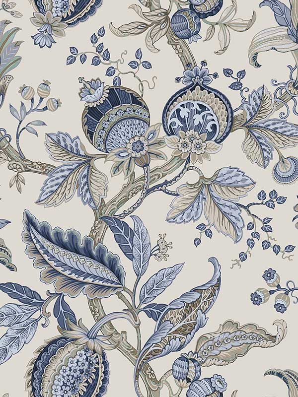 Jacobino Edra fabric in blue color - pattern number 84040 - by Galerie in the Cottage Chic collection