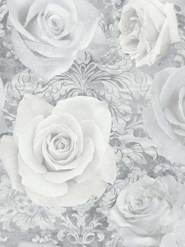 Reverie Peel and Stick fabric in grey color - pattern number AS20008 - by NextWall in the Peel and Stick Wallpaper by Arthouse collection
