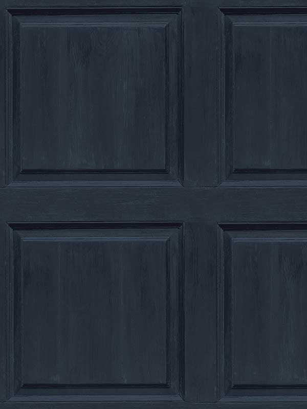 Washed Faux Panel Peel and Stick fabric in navy color - pattern number AS20302 - by NextWall in the Peel and Stick Wallpaper by Arthouse collection