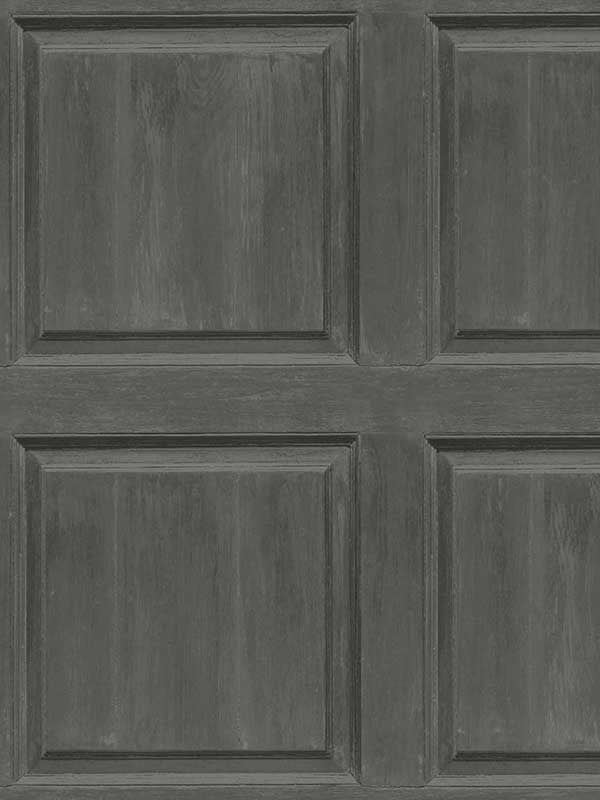 Washed Faux Panel Peel and Stick fabric in charcoal color - pattern number AS20308 - by NextWall in the Peel and Stick Wallpaper by Arthouse collection