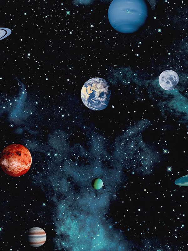 Cosmos Peel and Stick fabric in ebony color - pattern number AS20500 - by NextWall in the Peel and Stick Wallpaper by Arthouse collection