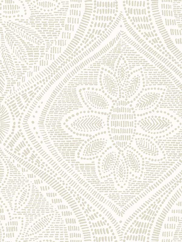 Scout Floral Ogee wallpaper in light grey color - pattern number 4074-26639 - by A Street Prints in the Georgia collection
