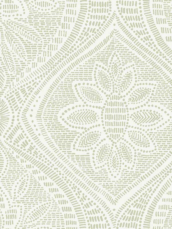 Scout Floral Ogee wallpaper in moss color - pattern number 4074-26643 - by A Street Prints in the Georgia collection