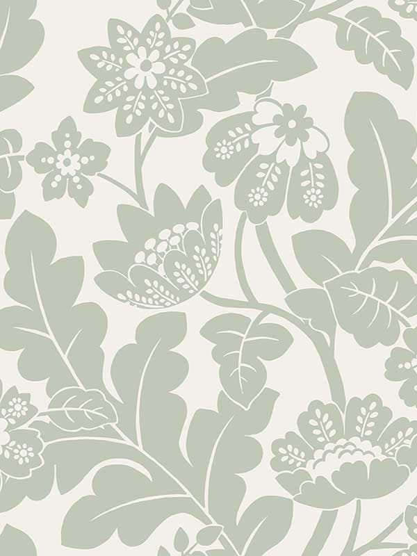 Augusta Flock Damask wallpaper in silver color - pattern number 4074-87378 - by A Street Prints in the Georgia collection