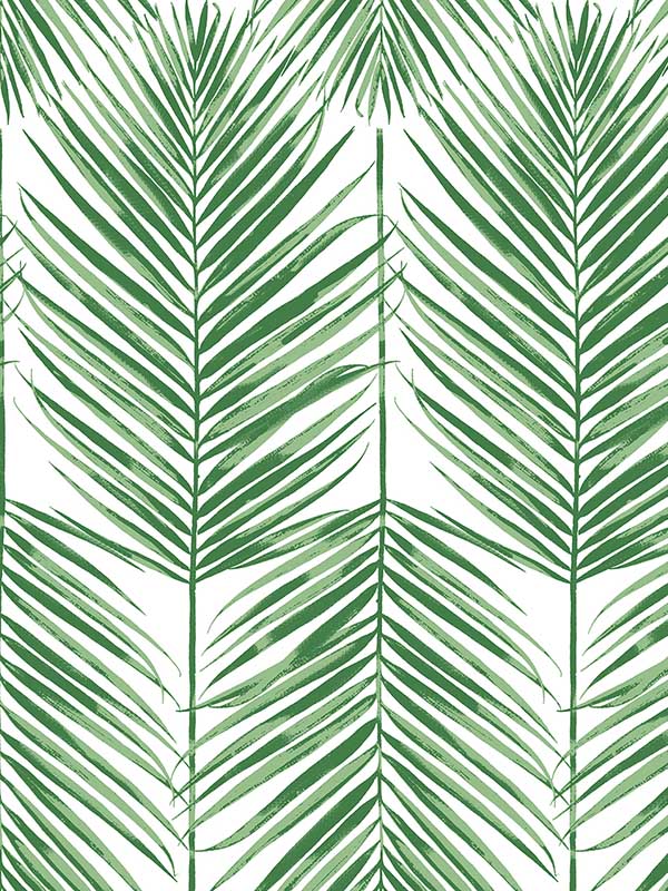 Paradise Palm Prepasted fabric in greenery color - pattern number PR10704 - by Seabrook in the Seabrook Prepasted Wallpaper Assortment collection
