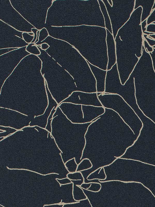 Garden fabric in ink blue color - pattern number WTN1001.WT.0 - by Winfield Thybony in the Taniya Nayak collection