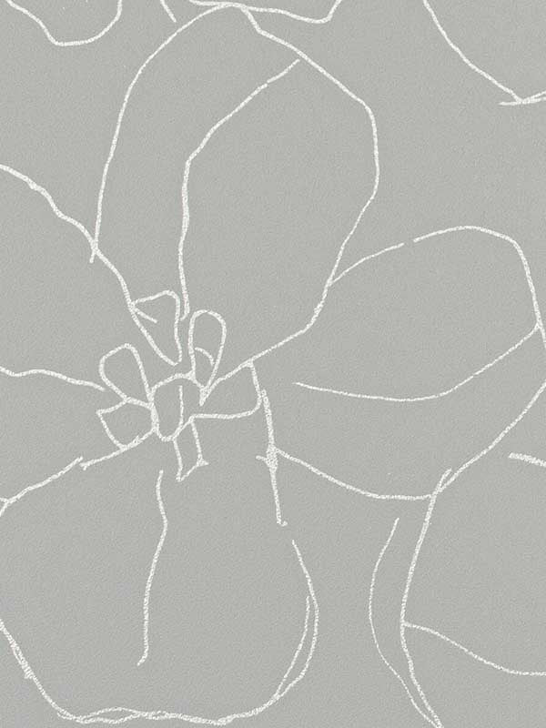 Garden fabric in soft gray color - pattern number WTN1003.WT.0 - by Winfield Thybony in the Taniya Nayak collection