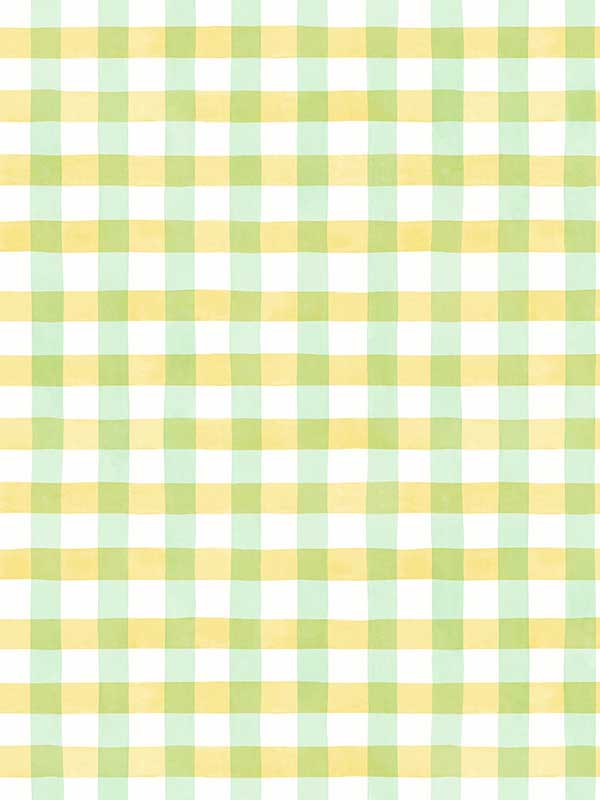Spring Plaid Peel and Stick wallpaper in lemon lime color - pattern number NW42304 - by NextWall in the Peel and Stick Wallpaper by Nextwall collection