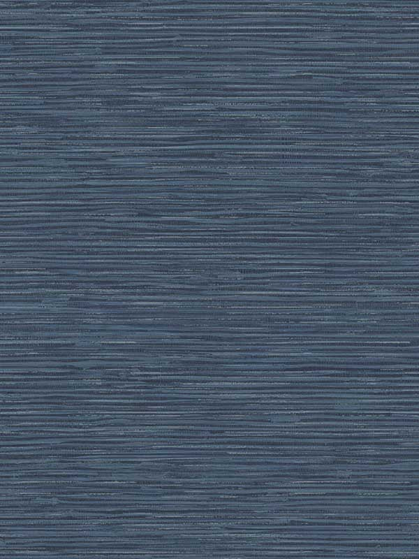 Cyrus Faux Grasscloth Peel and Stick wallpaper in naval blue and metallic silver color - pattern number NW44702 - by NextWall in the Peel and Stick Wallpaper by Nextwall collection