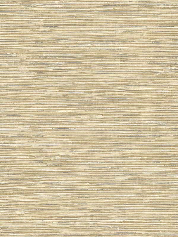 Cyrus Faux Grasscloth Peel and Stick wallpaper in khaki and metallic silver color - pattern number NW44706 - by NextWall in the Peel and Stick Wallpaper by Nextwall collection