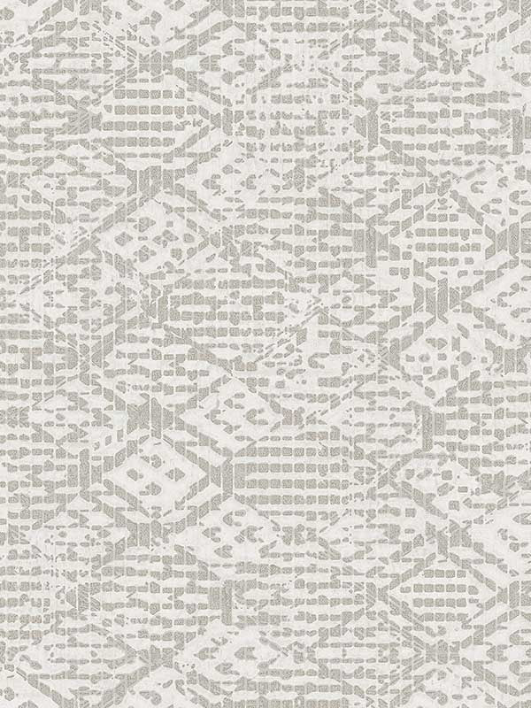 Helene Glitter Geometric fabric in silver color - pattern number 4105-86620 - by A Street Prints in the Lumina collection